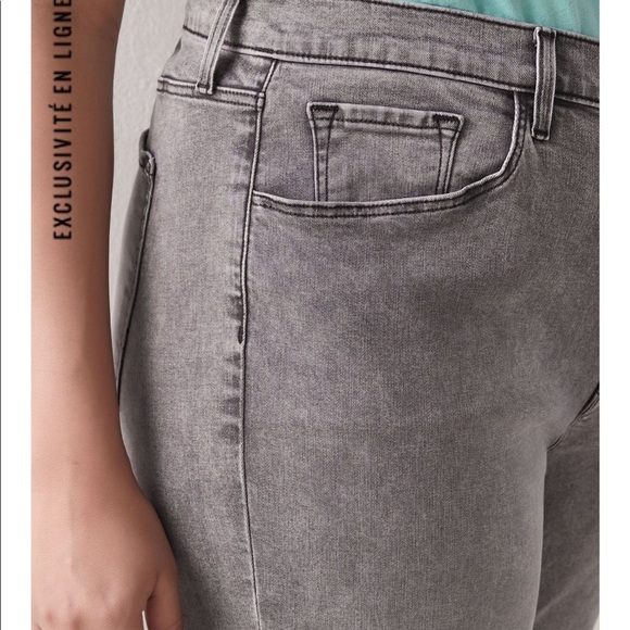 J Brand Women Gray Ruby High-Rise Slim Cigarette Denim Jean Plus Size 22 - Picture 4 of 9